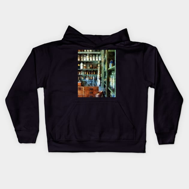 Pharmacist - Back Room of Drug Store Kids Hoodie by SusanSavad